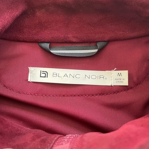 Blanc Noir Suede Mesh Moto Jacket oxblood red - Picture 6 of 6